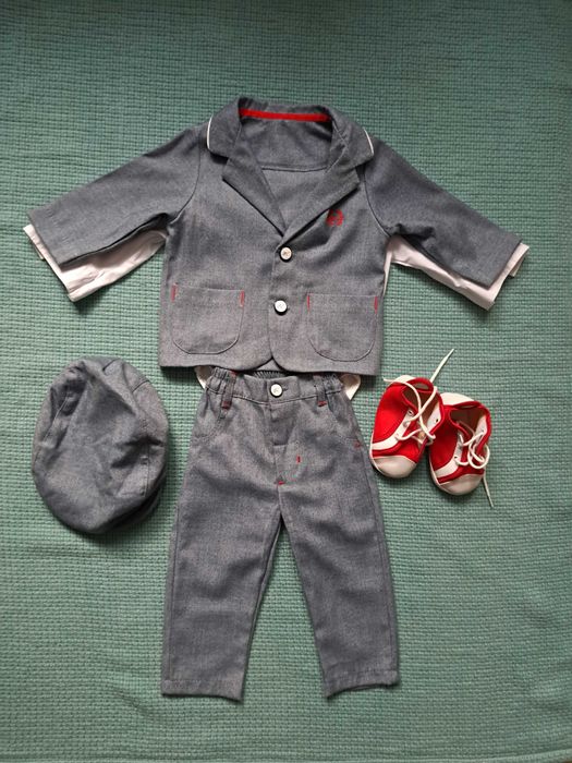 Ubranko na chrzest garnitur chłopiec 68
