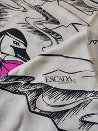 Невероятный винтаж шелк платок шарф палантин escada by margaretha lev