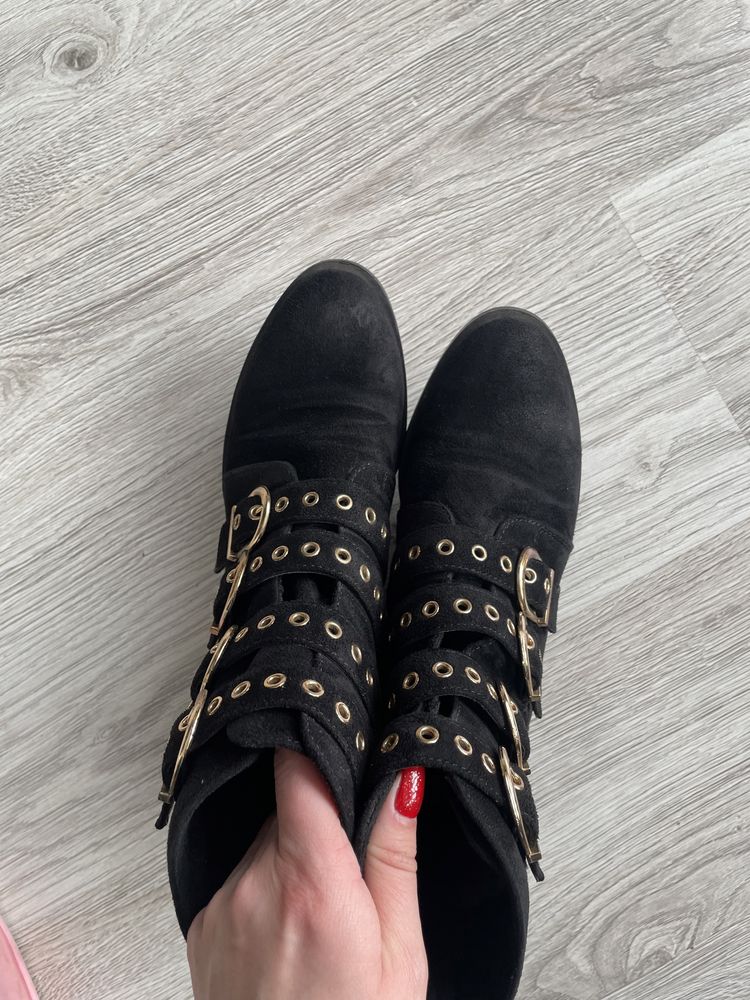 Buty czarne botki sztyblety 38