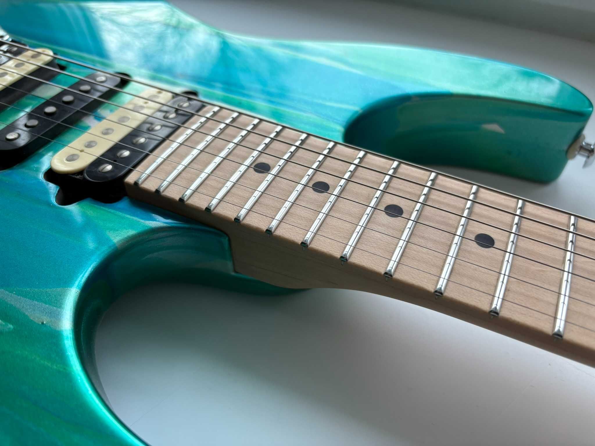 Suhr Custom Modern Aqua Sparkle Drip 2014