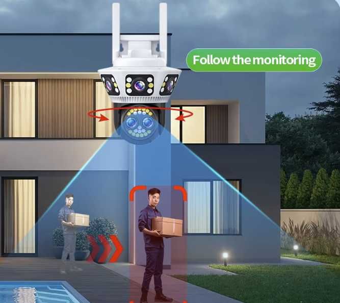 Najnowsza Zewnętrzna kamera 8K IP WiFi/CCTV 10xZoom/Śledzenie celu