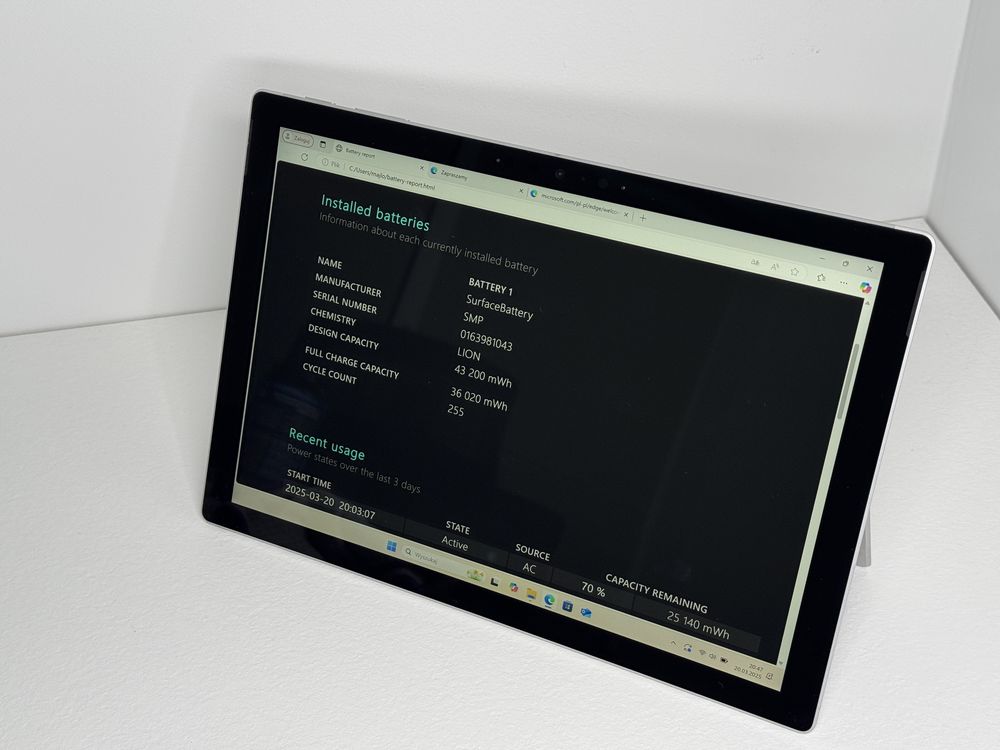 Microsoft Surface Pro 7 (1866) - i5/8GB/128GB - faktura VAT 23%