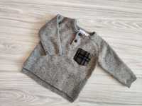 Modny sweterek Zara kieszonka r 86 ciepły