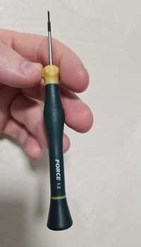 Отвертка Force шлицевая ювелирная 1.2 mm, для телефонов, отвертка