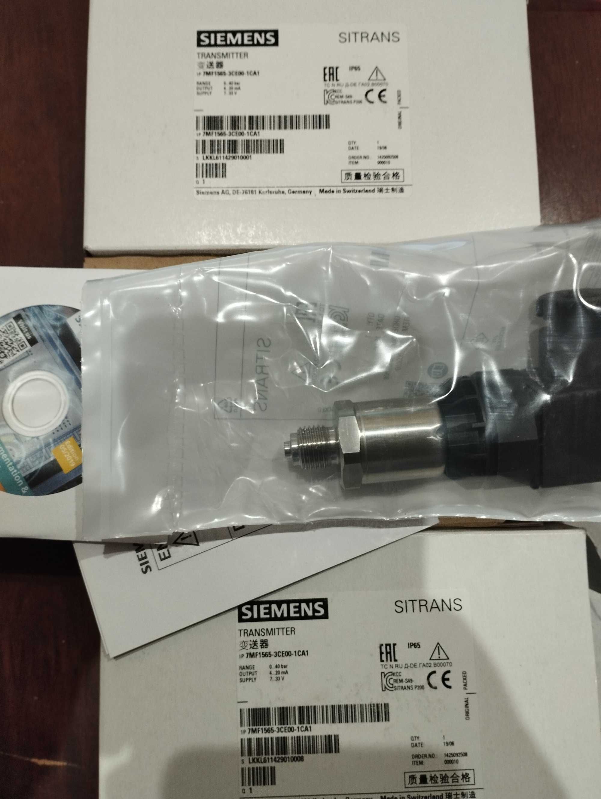 Czujnik ciśnienia Siemens 0-40 bar 7MF1565-3CE001CA1