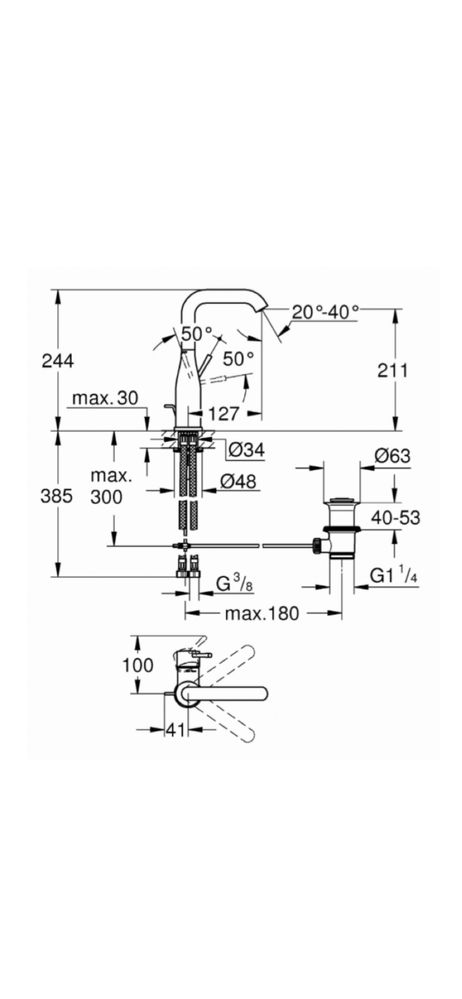 GROHE ESSENCE - bateria umywalkowa