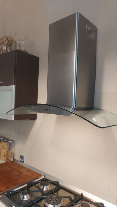 Okap kuchenny 90 cm inox + szkło Mastercook