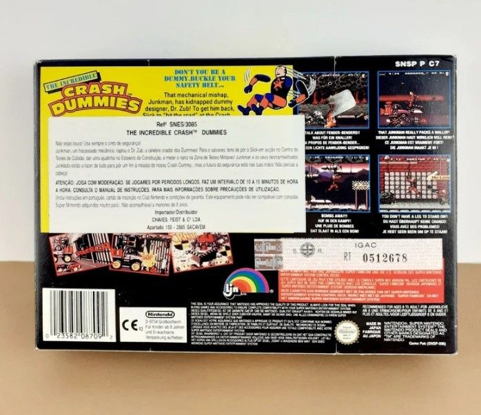 Theo incredible Crash dummies super nintendo