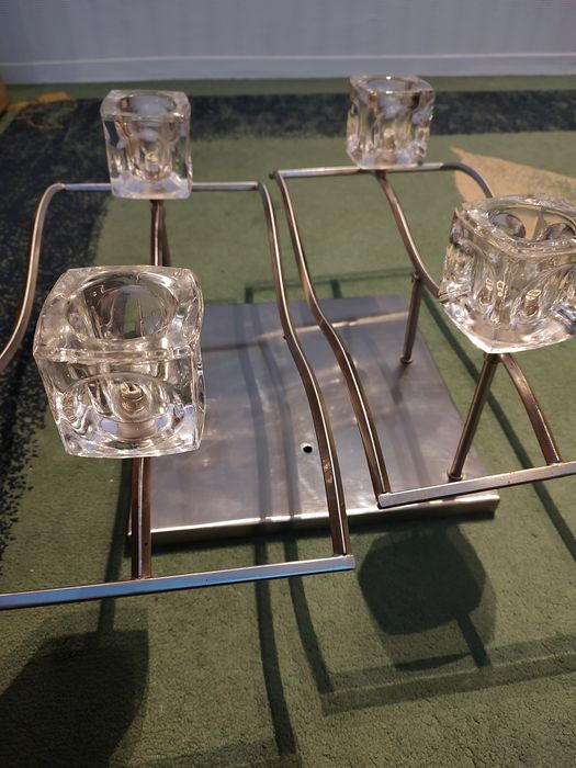 Żyrandol loft metal szkło