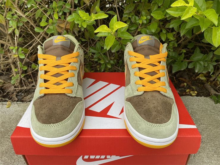 Кроссовки Nike Dunk Low Dusty Olive Gold Найки Данки Олива оливковые