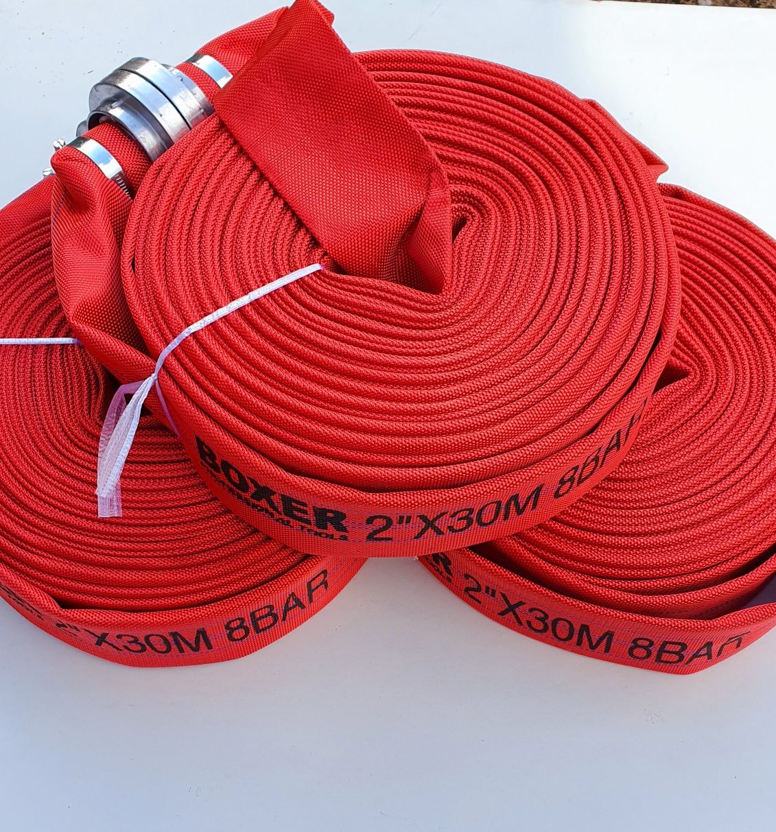 Wąż strażacki 2 cale 30 m złącza deszczownica RED Gruby Wąż Czerwony
