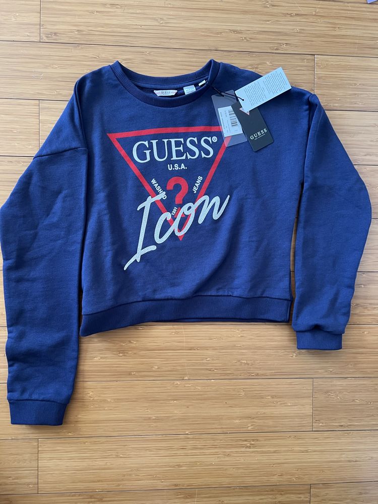 NOWA GUESS ICON bluza dziewczęca granatowa