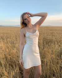 Платье белое, платье на завязках сукня біла на зав’язках
