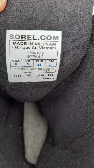 Зимние ботинки SOREL 38р