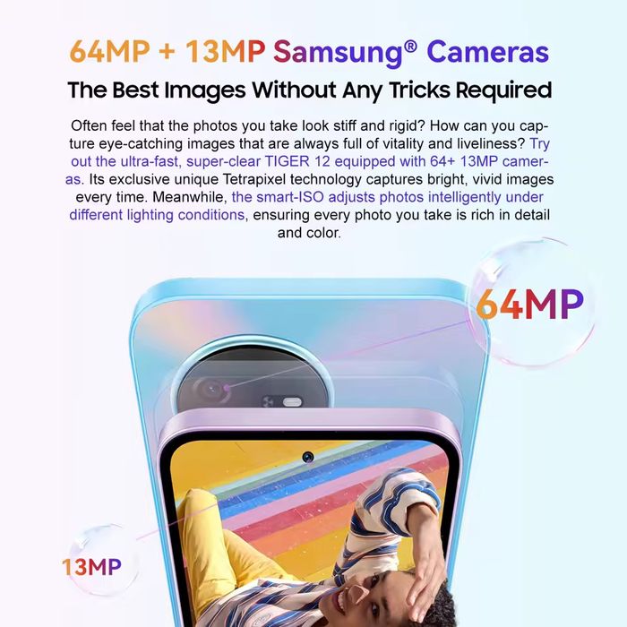 Oscal Tiger 12 8+128GB 6.78" 120Гц Helio G99 5000мАг 33Вт 64Мп NFC