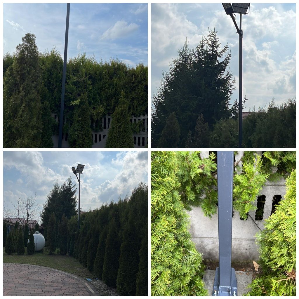 Słup+ lampa solarna