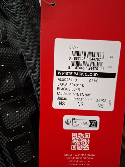 Plecak narciarski na narty Atomic Piste Pack Cloud czarny