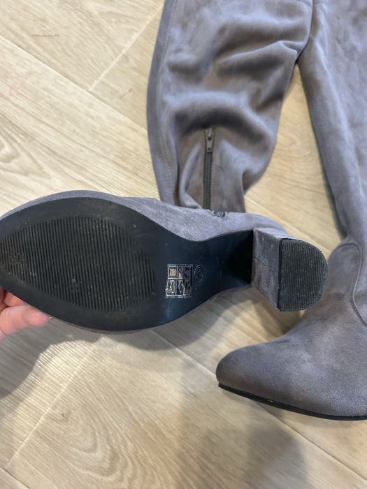 Замшеві демі ботфорди, р.39
