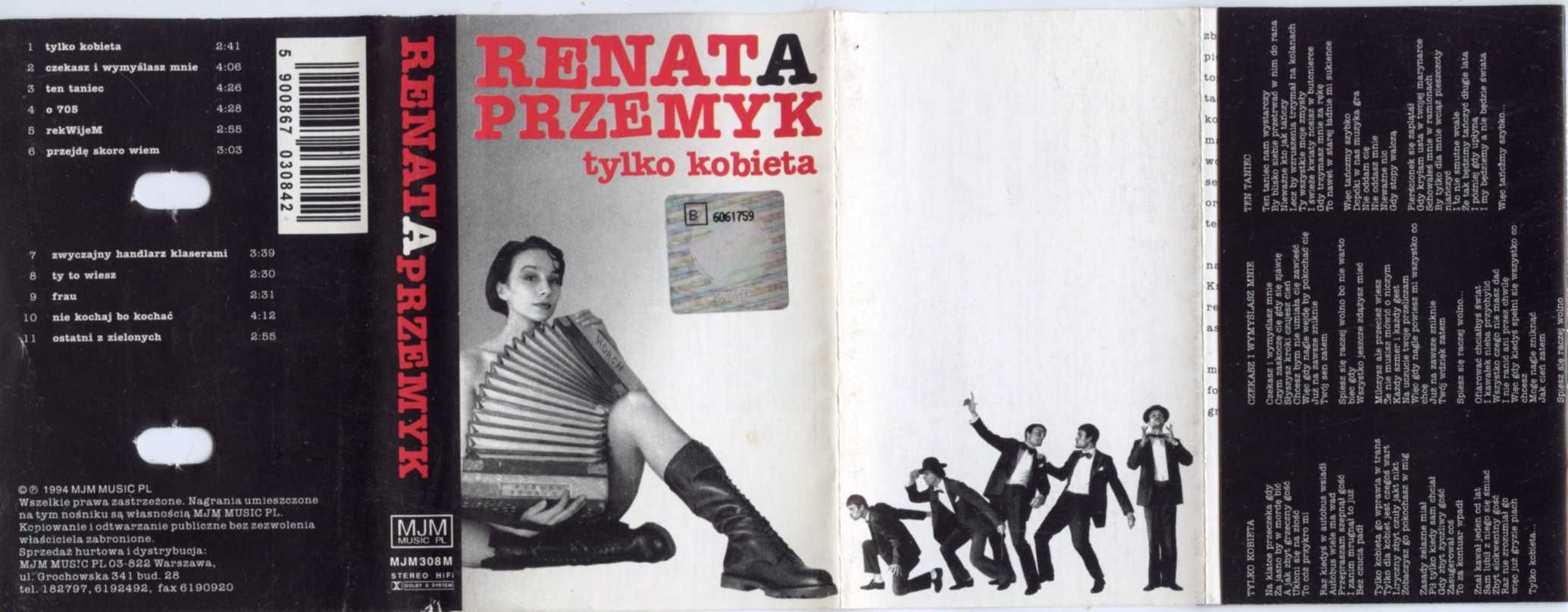 MC Renata Przemyk - Tylko kobieta - okładka, sama poligrafia wkładka