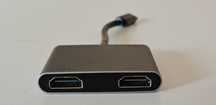 USB - C na 2x HDMI USB OTG, USB - C na zasilaniu.