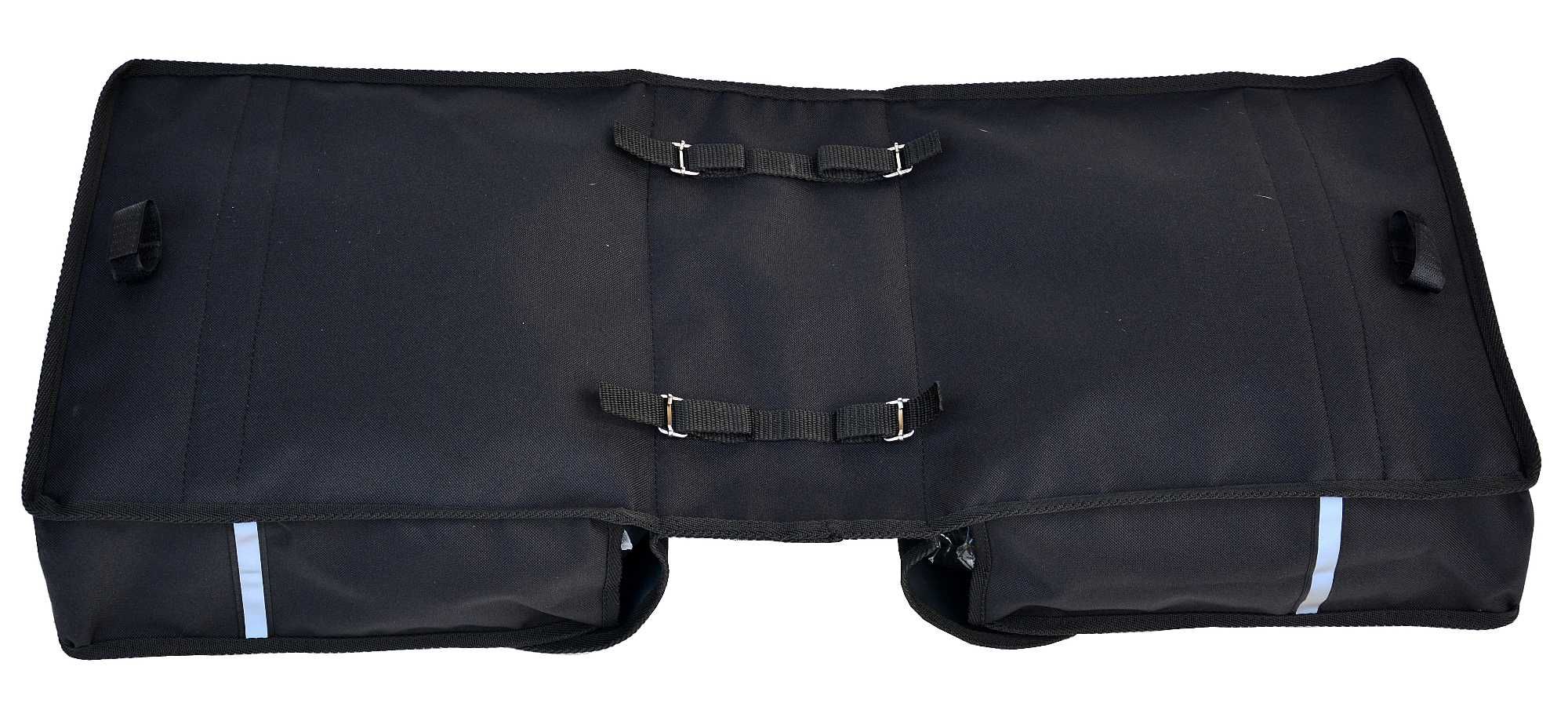 Sakwa na bagażnik 2x15L , torba rowerowa - czarna w groszki