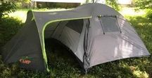 Туристична двошарова чотиримісна палатка GreenCamp для всієї родини