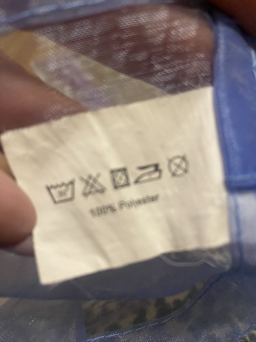 Синя тюль на люверсах