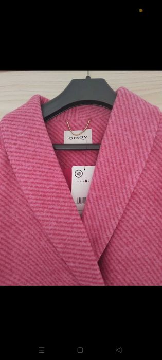 Nowy płaszcz damski z domieszką wełny Orsay L