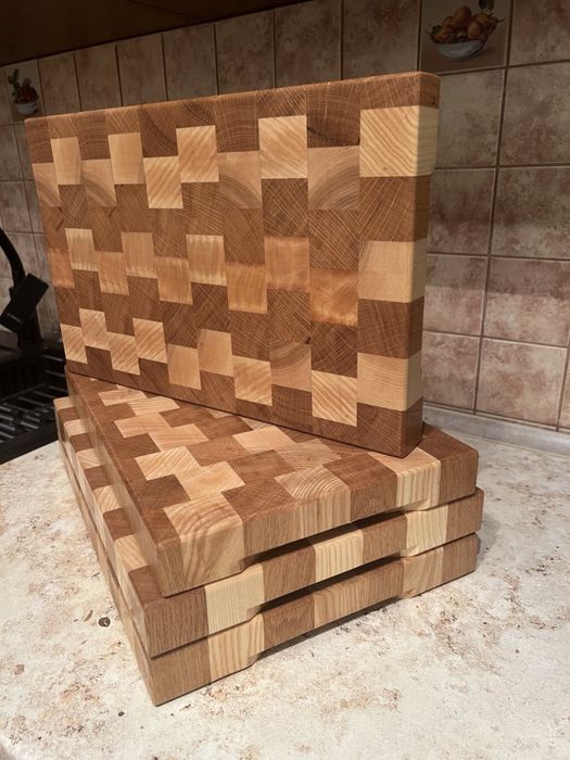 Торцева обробна дошка з дуба/ясена розміром 40х28х4см