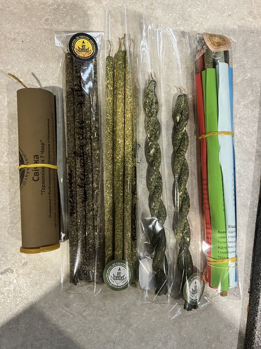 Авторські програмні свічки ручної роботи/ свічка з травами