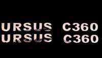 Literki litery samoprzylepny napis chrom 3d Ursus c 360,c 330,