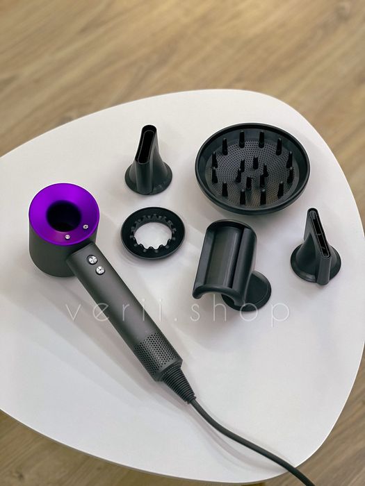 Потужний фен з насадками — професійна укладка вдома, різні кольори!