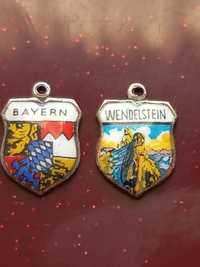 Niemcy -miniaturki herbów, srebro próby 0.800