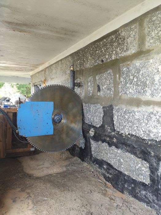 Corte de betão e Corotes