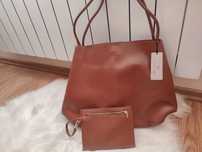 Torba torebka shopper brązowa