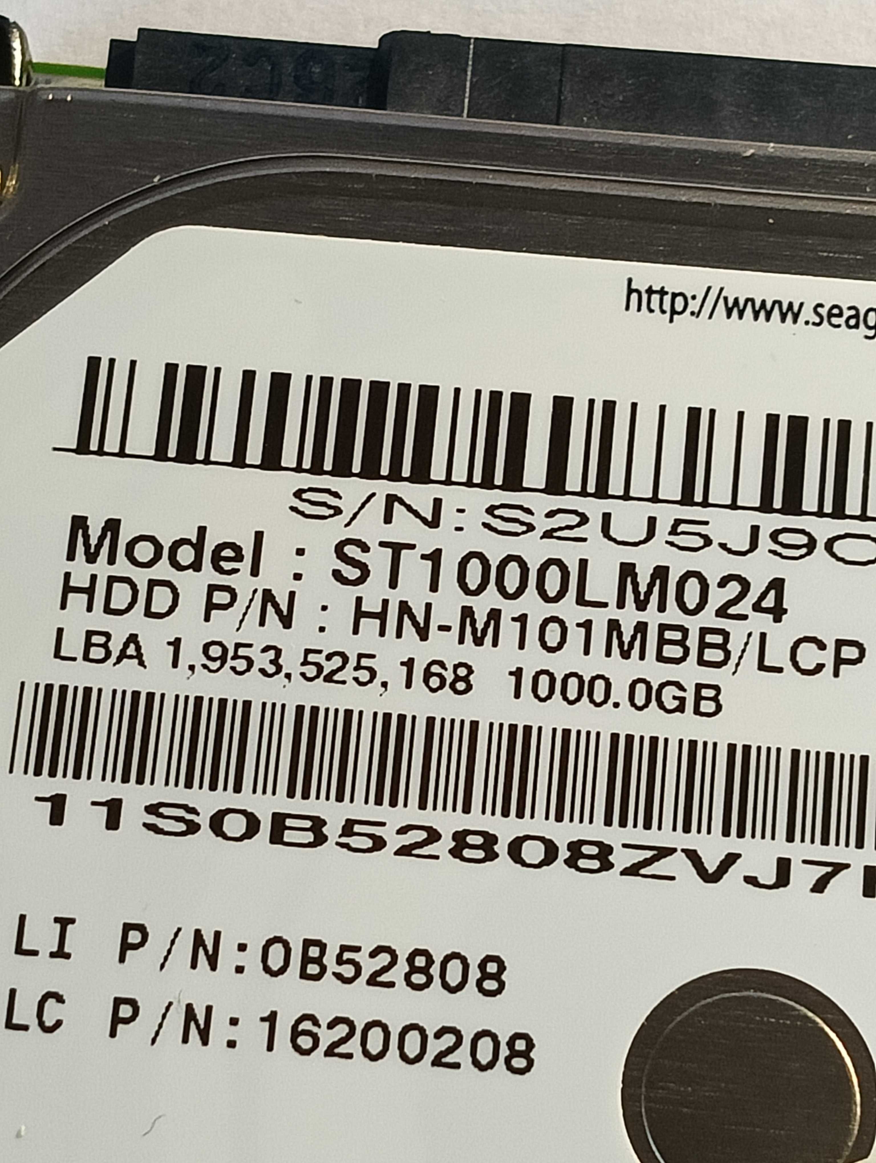 Dysk Samsung Momentus ST1000LM024 1TB SATA II 2,5" - 100% sprawny!!!