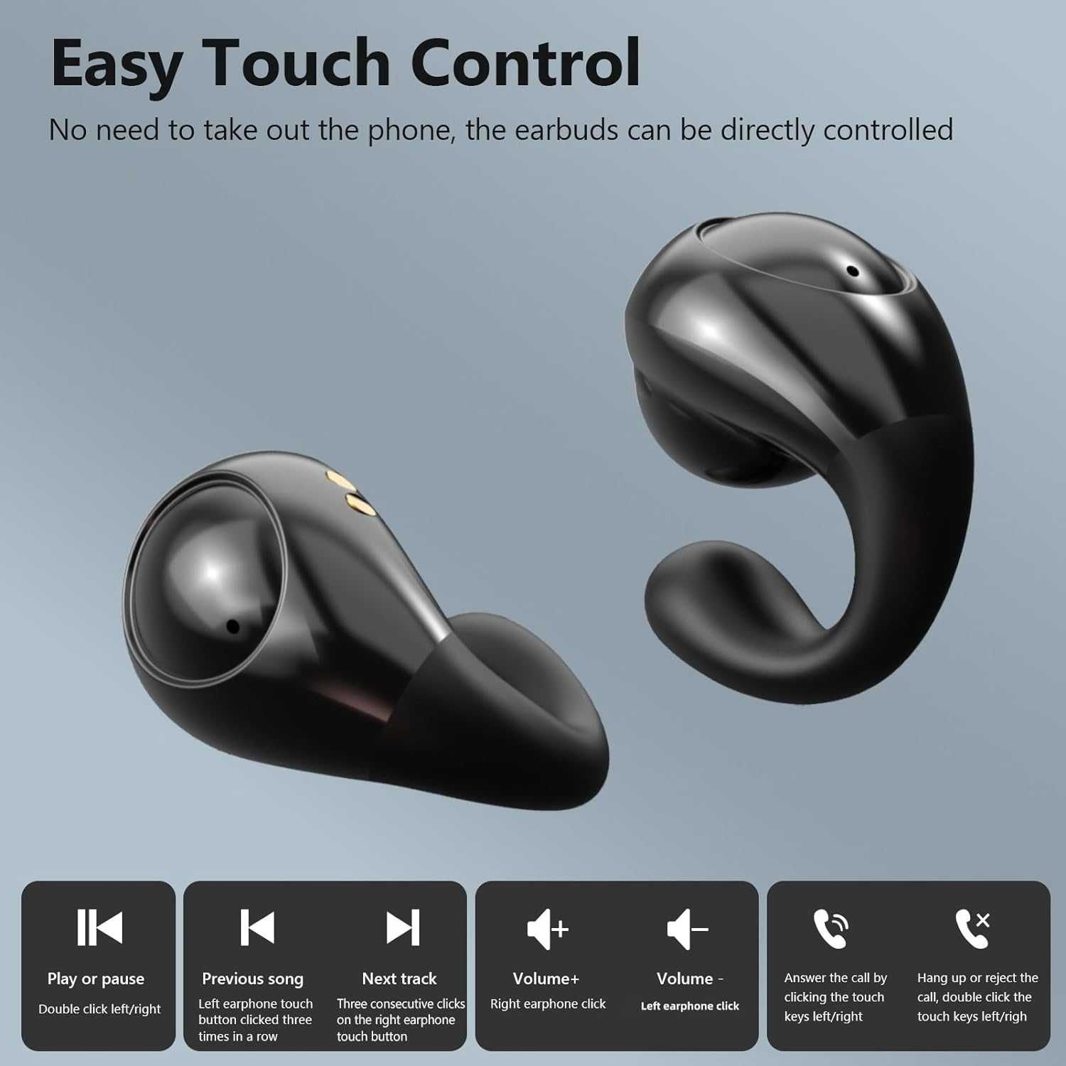 WPOW 2024 - Słuchawki bezprzewodowe Bluetooth 5.3