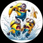 Opłatek na tort Urodziny Minionki