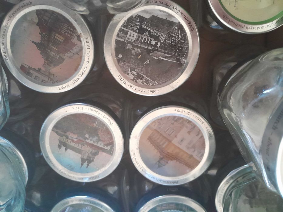 Piękne słoiki 36 szt. miasta polskie 240g Opole Gdańsk po dżemie foto