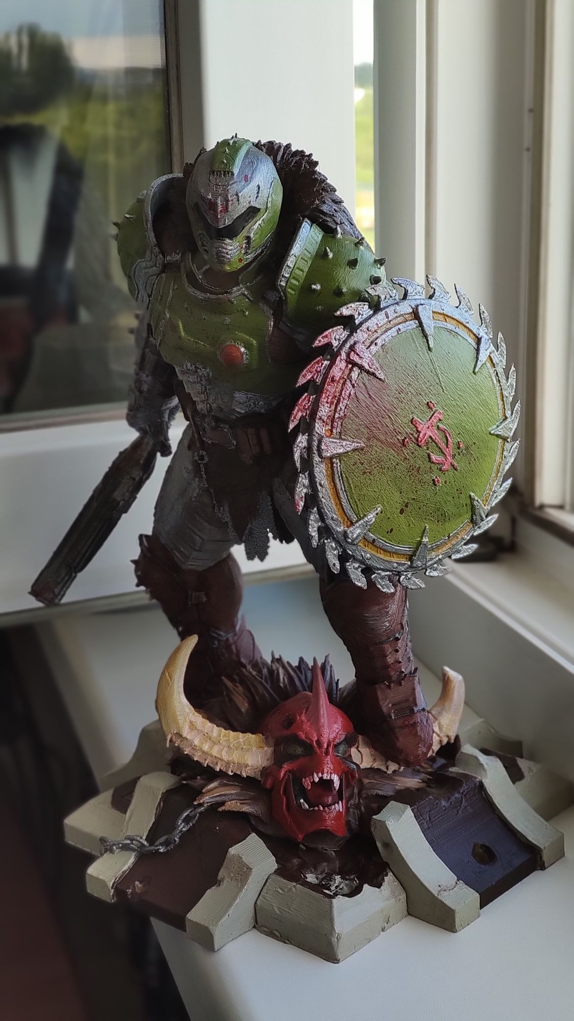 Фигурка DOOM ETERNAL Dark Ages SLAYER Doomguy 3D печать 21см