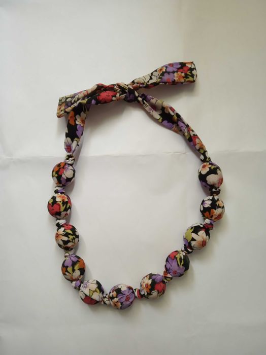 Korale góralskie naszyjnik w kwiaty folk