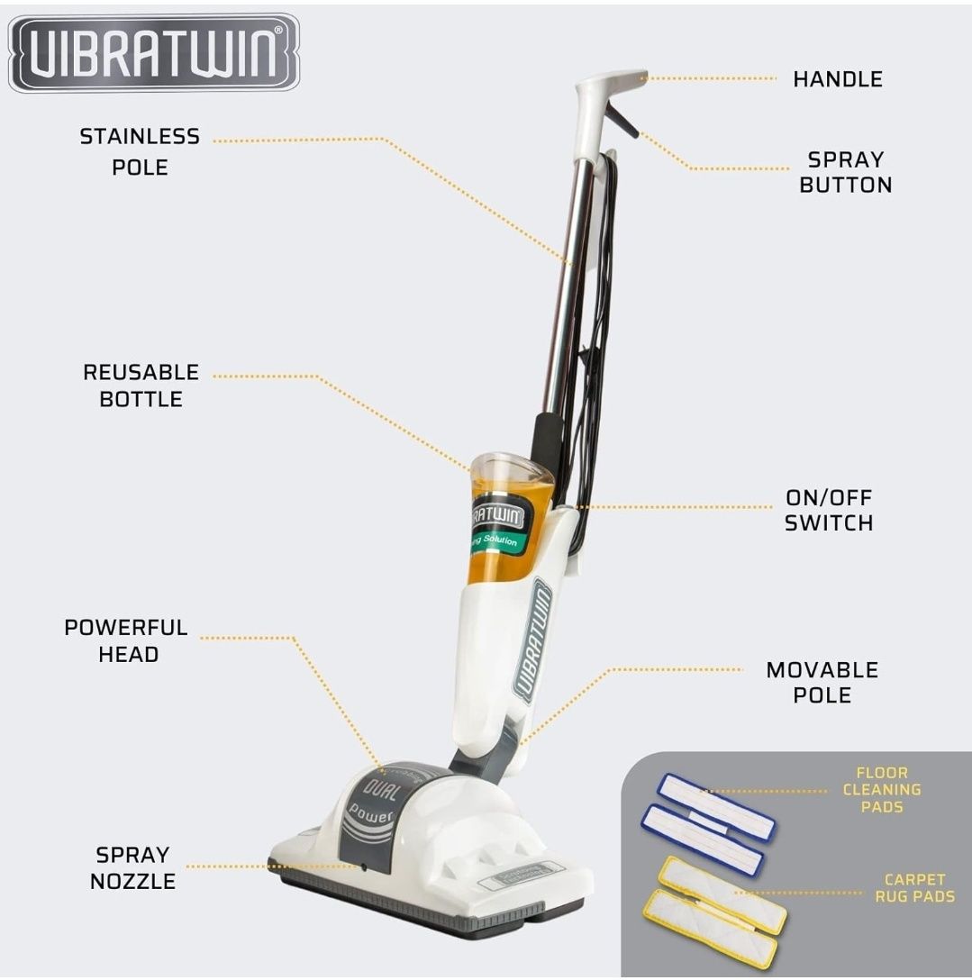 Elektryczny mop do czyszczenia podłóg VIBRATWIN Dual Action