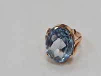 Ręcznie robiony złoty pierścionek damski/ 585/ 14.08 gram/ R19