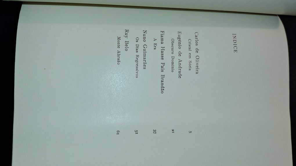 Casimiro brito Fiana Hasse Ruy Belo Eugénio Andrade 1971 Poesia