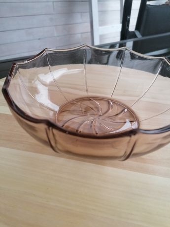 Szklana miseczka miska różowe szkło