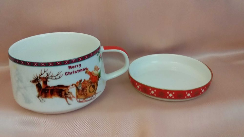 Новогодний набор посуды новый