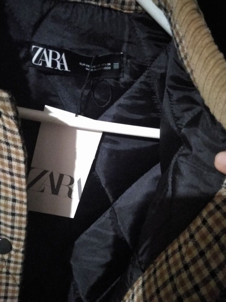 Lekka pikowana kurtka Zara kratka