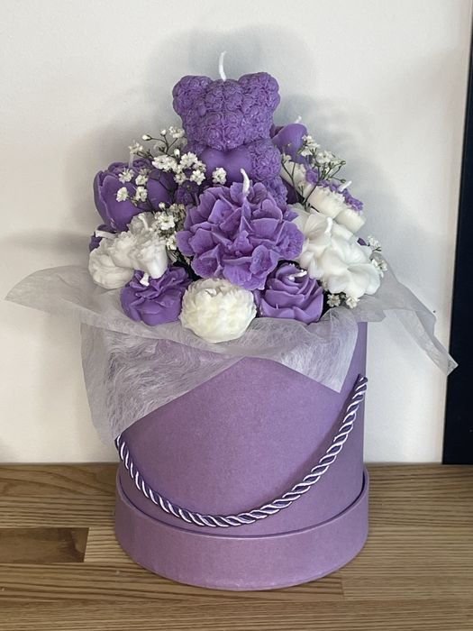 Flower box ze swiec sojowych