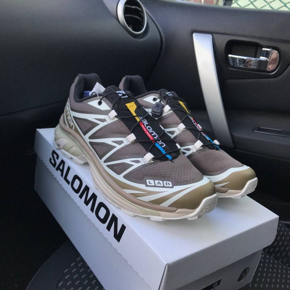 Чоловічі кросівки саломон коричневі Salomon XT6 S/LAB brown