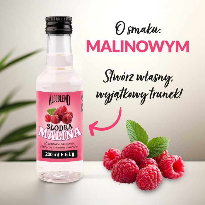 Zaprawka esencja smakowa do wódki Alcoblend Słodka Malina 200ml na 6L